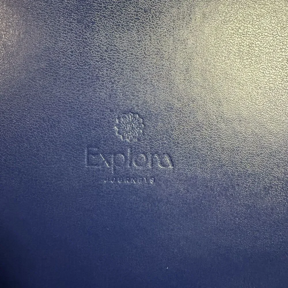 Explora II Journeys Cruise Moleskine Notebooks x2 Hard Cover Blue Embossed Lined